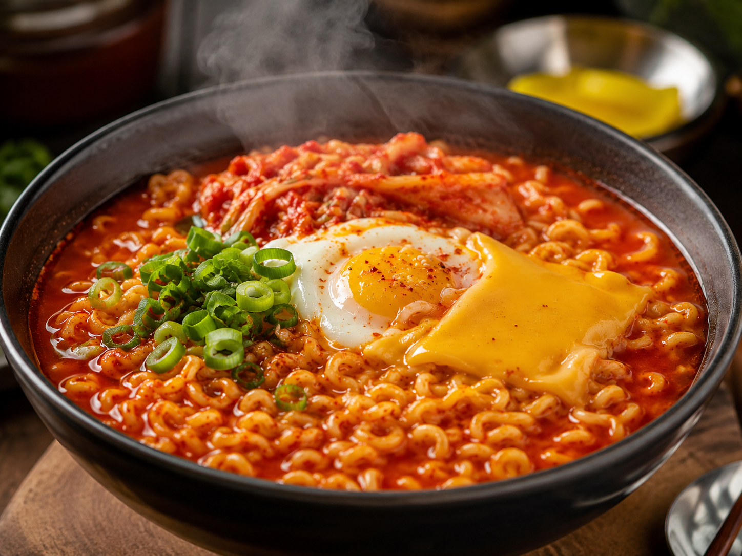 Koreanisches Ramyeon mit Käse